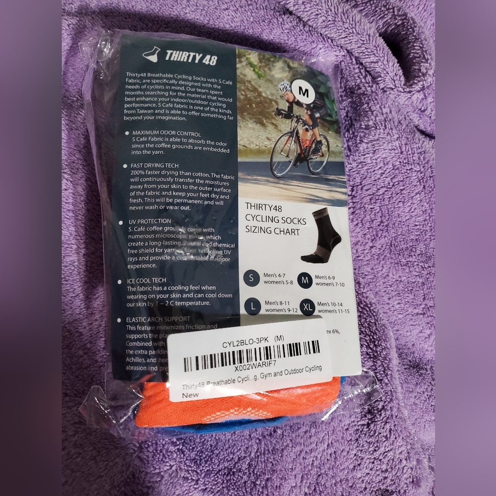 NWT 3 Pack of Thirty 48 Cycling Socks